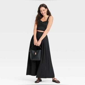 NWT A New Day Elegant Black Maxi Women's Skirt